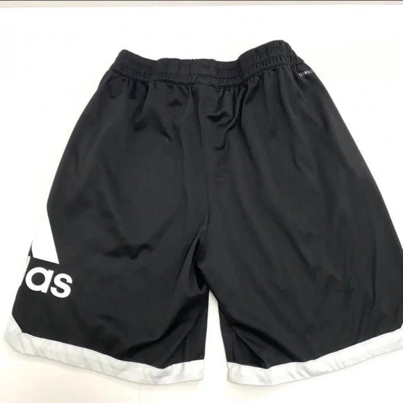 Adidas Big Logo Athletic Shorts  Black/White Size L Juniors Athleisure Sports L - Picture 3 of 7